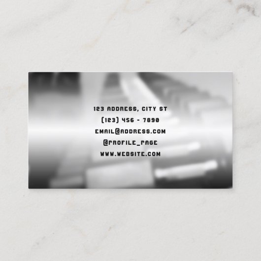 Gym geïnspireerd dumbbell Visitekaartje (Achterkant)