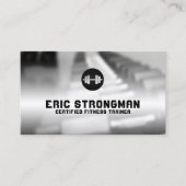 Gym geïnspireerd dumbbell Visitekaartje (Voorkant)