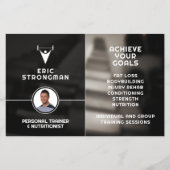 Gym geïnspireerde fitness trainer flyer (Voorkant)