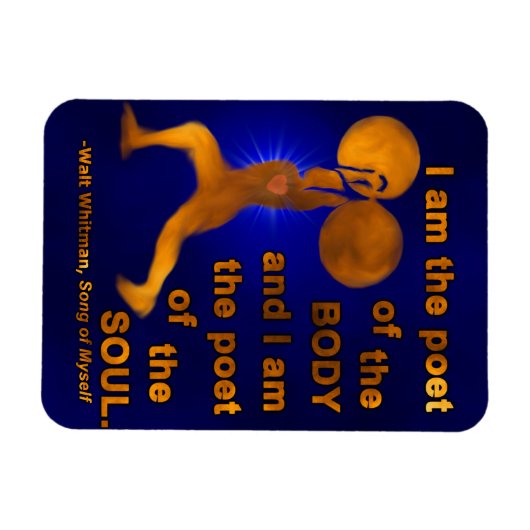 Gym Gewichtheffen Motivatie Dichter Walt Whitman Magneet (Horizontaal)