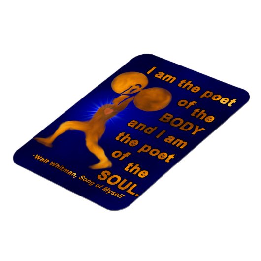 Gym Gewichtheffen Motivatie Dichter Walt Whitman Magneet (Linkerzijde)