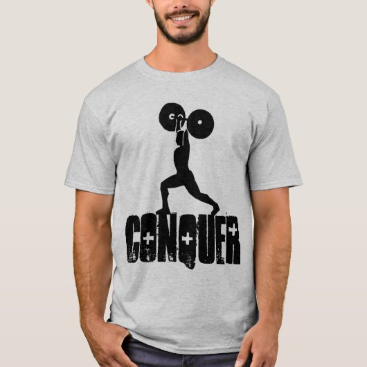 GYM & gewichtheffen OVERHEERSEN T-shirt (Voorkant)