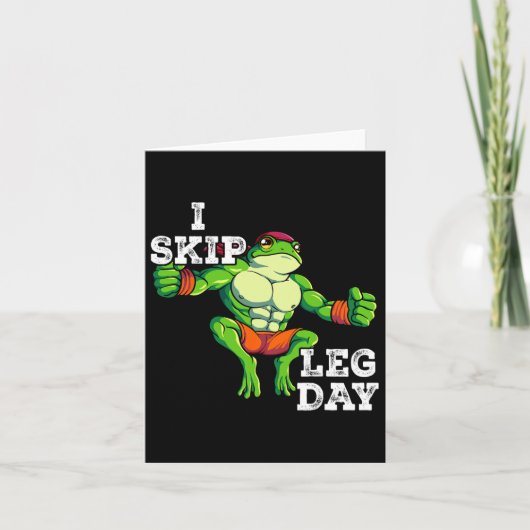Gym Gewichtstraining Ik Skip Leg Dag 1 Kaart (Voorkant)