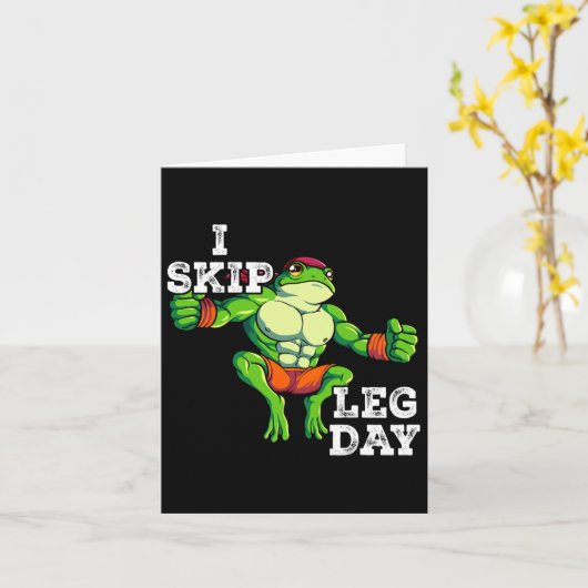 Gym Gewichtstraining Ik Skip Leg Dag 1 Kaart (Gele Bloem)