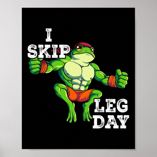 Gym Gewichtstraining Ik Skip Leg Dag 1 Poster (Voorkant)