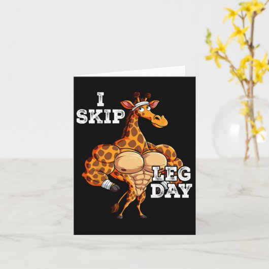 Gym Gewichtstraining Ik Skip Leg Dag 2 Kaart (Gele Bloem)