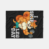 Gym Gewichtstraining Ik Skip Leg Dag 3 Fleece Deken (Voorkant (Horizontaal))