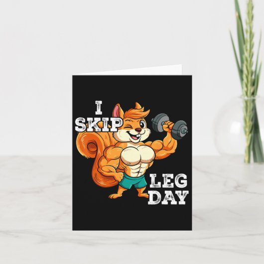 Gym Gewichtstraining Ik Skip Leg Dag 3 Kaart (Voorkant)