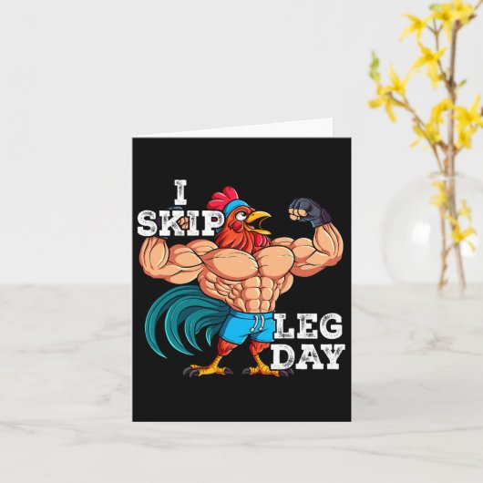 Gym Gewichtstraining Ik Skip Leg Dag 5 Kaart (Gele Bloem)