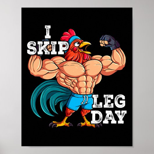 Gym Gewichtstraining Ik Skip Leg Dag 5 Poster (Voorkant)