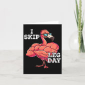 Gym Gewichtstraining Ik Skip Leg Day Kaart (Voorkant)