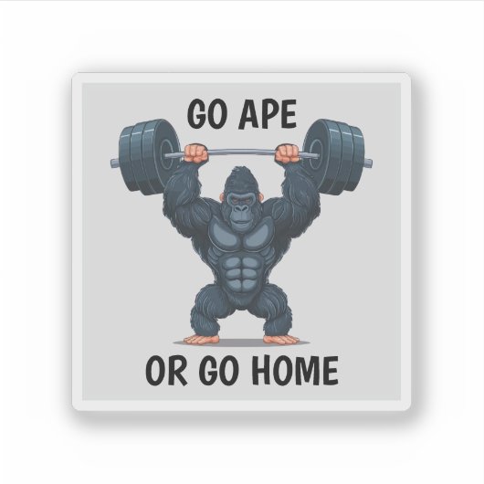 Gym Gorilla Sticker (Voorkant)