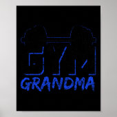 Gym Grandma Weightlifting Training Fitness Workout Poster (Voorkant)
