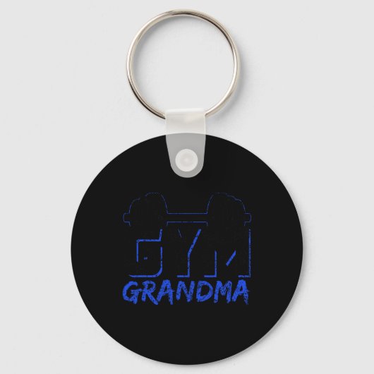 Gym Grandma Weightlifting Training Fitness Workout Sleutelhanger (Voorkant)