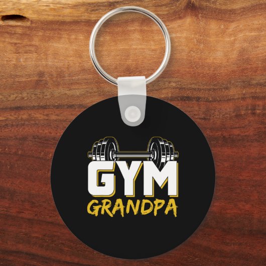 Gym Grandpa Workout Training Fitness Weightlifting Sleutelhanger (Voorkant)