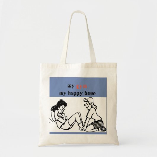 gym happy hour canvas tas (Voorkant)