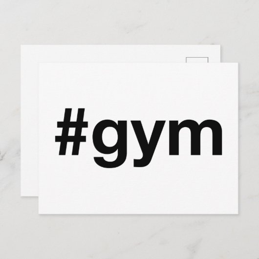 GYM Hashtag Briefkaart (Voorkant / Achterkant)