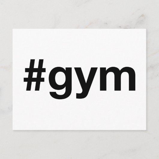 GYM Hashtag Briefkaart (Voorkant)
