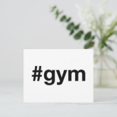GYM Hashtag Briefkaart (Staand voorkant)