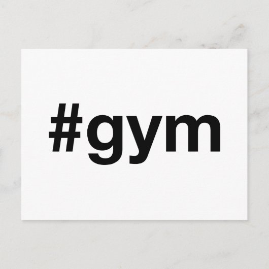 GYM Hashtag Briefkaart (Voorkant)