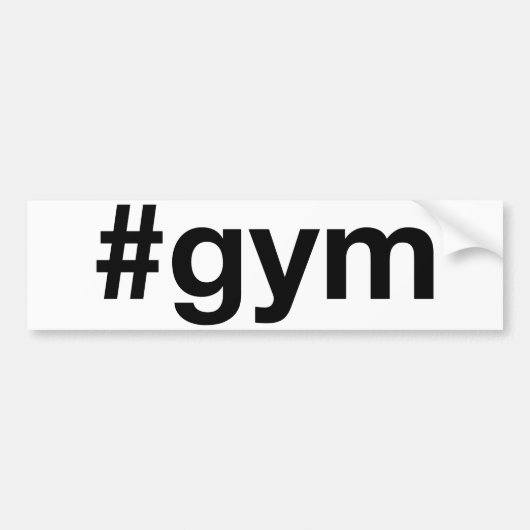 GYM Hashtag Bumpersticker (Voorkant)