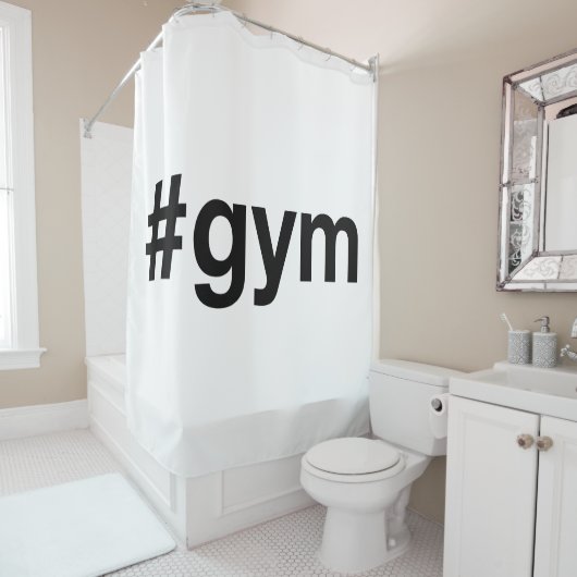 GYM Hashtag Douchegordijn (In situ)