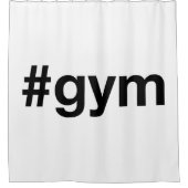 GYM Hashtag Douchegordijn (Voorkant)