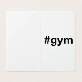 GYM Hashtag Kaart (Buitenkant ongevouwen)