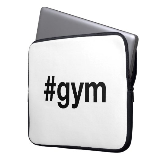 GYM Hashtag Laptop Sleeve (Voorkant Links)