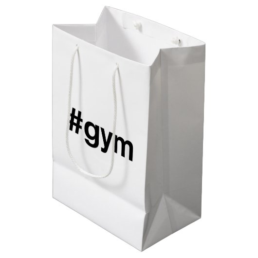 GYM Hashtag Medium Cadeauzakje (Voorkant Gekanteld)