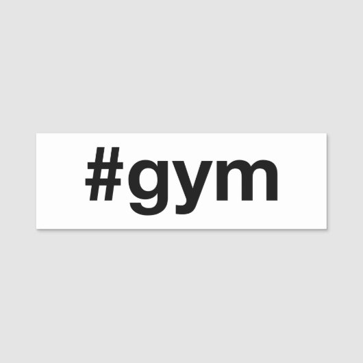 GYM Hashtag Naamplaatje (Voorkant)