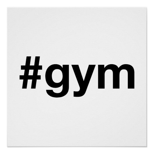 GYM Hashtag Perfect Poster (Voorkant)