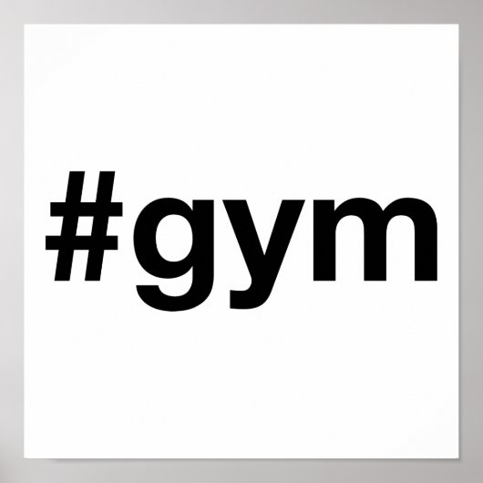 GYM Hashtag Poster (Voorkant)