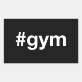 GYM Hashtag Rechthoekige Sticker (Voorkant)