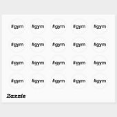 GYM Hashtag Ronde Sticker (Vel)
