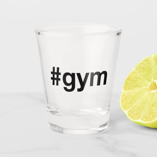 GYM Hashtag Shot Glas (Voorkant)