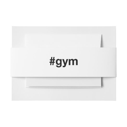 GYM Hashtag Uitnodigingen Wikkel (Voorkant Voorbeeld)