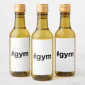 GYM Hashtag Wijn Etiket (Flessen)
