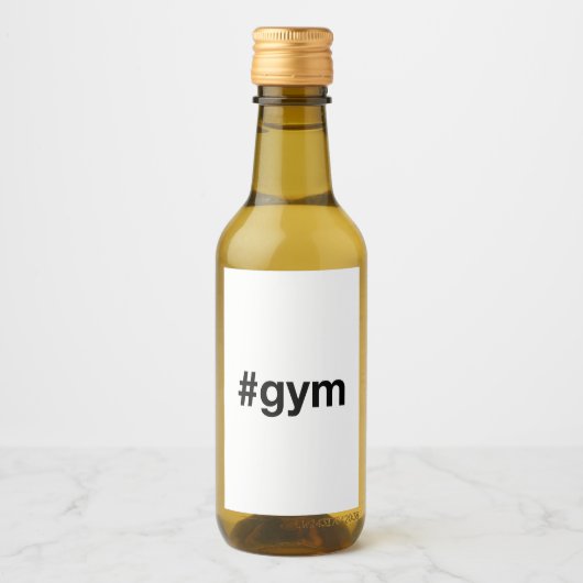 GYM Hashtag Wijn Etiket (Voorkant)