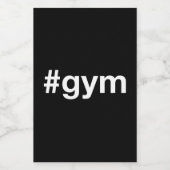 GYM Hashtag Wijn Etiket (Enkel label)