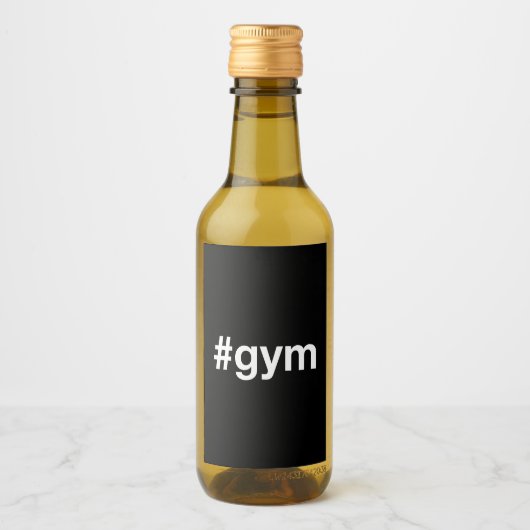 GYM Hashtag Wijn Etiket (Voorkant)
