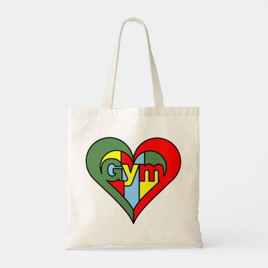 Gym Heart Tote Bag (Achterkant)