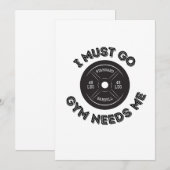 GYM HEEFT ME NODIG KAART (Voorkant / Achterkant)