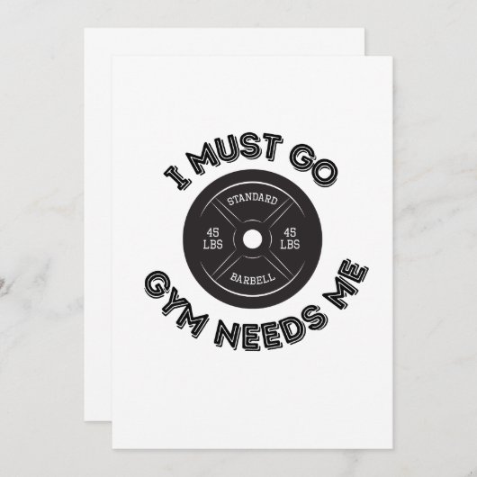 GYM HEEFT ME NODIG KAART (Voorkant / Achterkant)