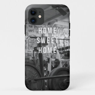 Gym - Home Sweet Home - Barbell - Workout iPhone 11 Hoesje