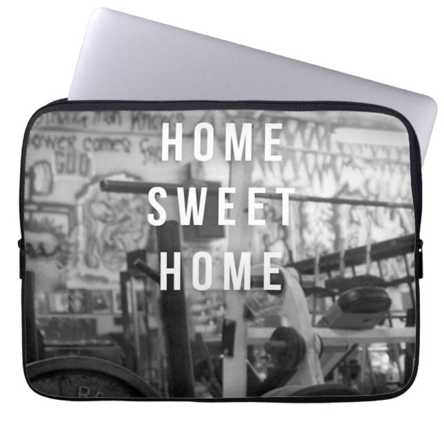 Gym - Home Sweet Home - Barbell - Workout Laptop Sleeve (Voorkant)