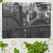 Gym - Home Sweet Home - Barbell - Workout Theedoek (Gevouwen)