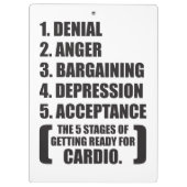 Gym Humor - Cardio Klembord (Achterkant)