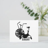 Gym Humor Zwart Wit Funny Workout Briefkaart (Staand voorkant)