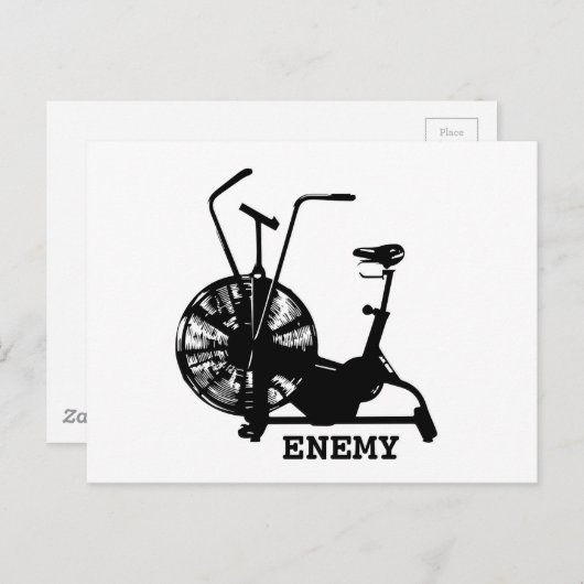 Gym Humor Zwart Wit Funny Workout Briefkaart (Voorkant / Achterkant)